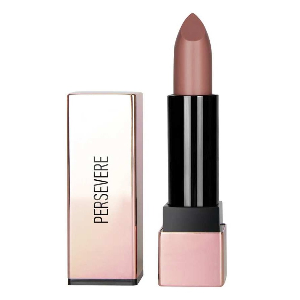 REALHER Moisturizing Lipstick Persevere Mauve Nude Rose Gold Tube New